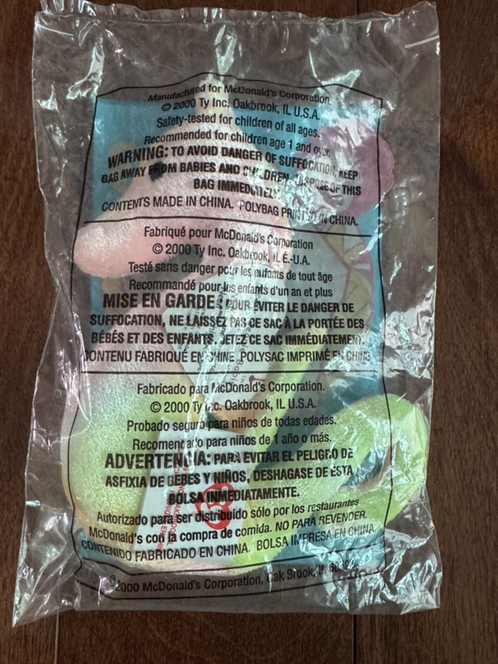 "Ty Teenie Beanie Baby" in original packaging. "Neon" the Seahorse. Rare